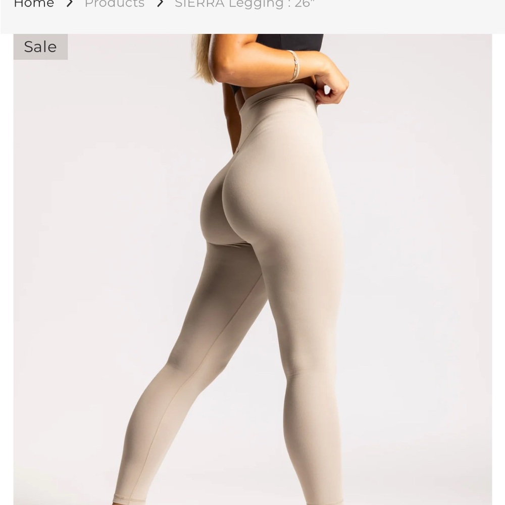 Sierra legging: 26” Taupe High-Waisted Leggings